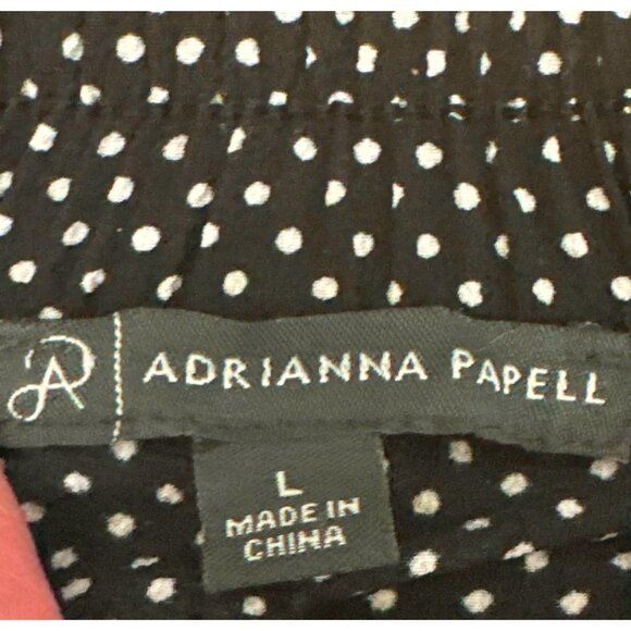 Adrianna Papell Polka Dot Culotte Pants Retro Wide Leg Trousers Goucho Siz Large - Picture 6 of 10